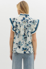 Loretta Floral Ruffle Sleeve Top