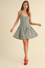 Gemma Corset Top Stripe Mini Dress