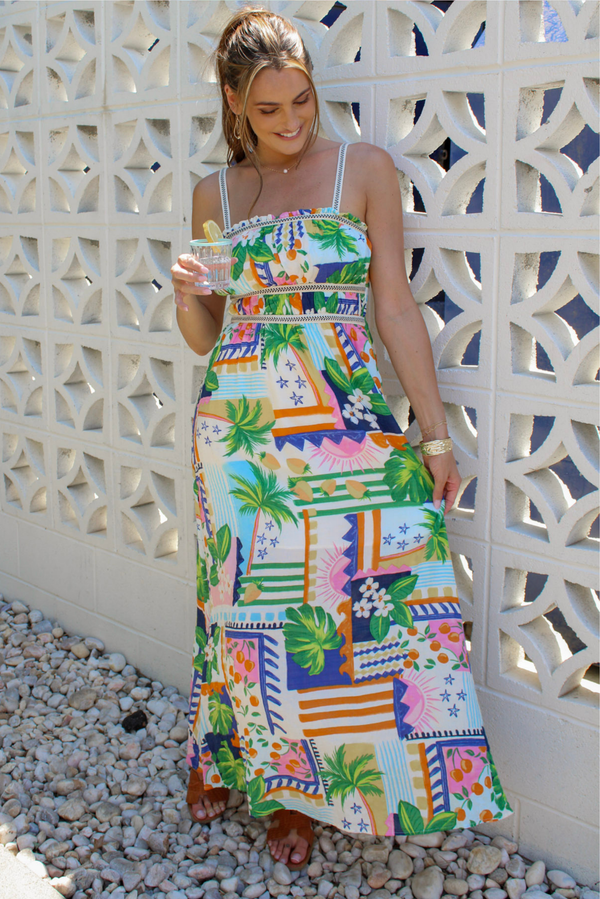Pineapple Skies Maxi Dress