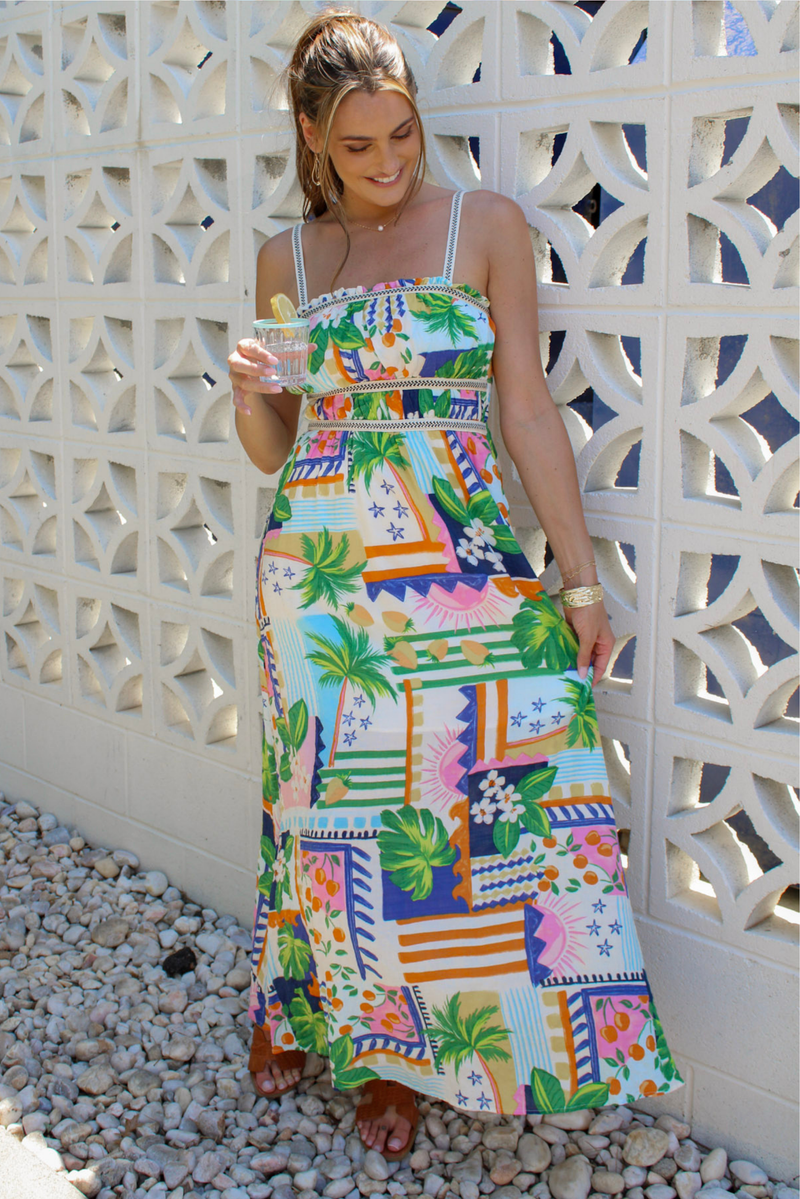 Pineapple Skies Maxi Dress