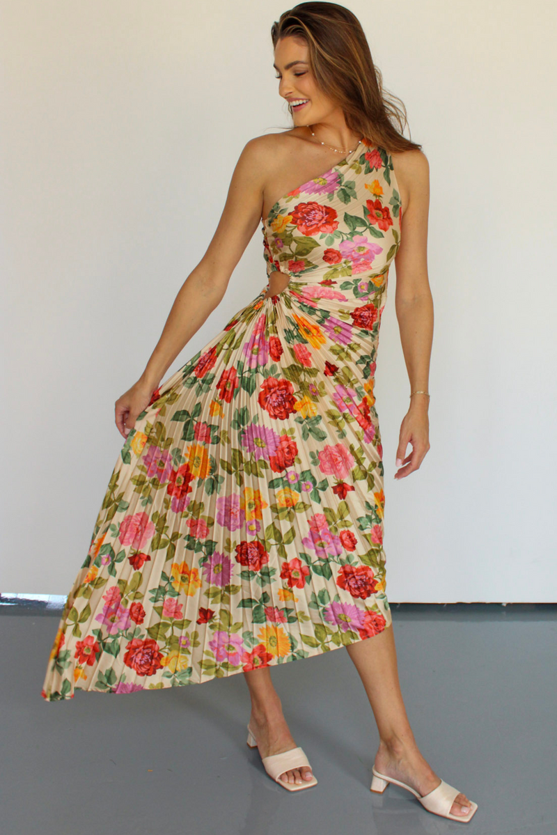 Autumn Bloom Midi Dress