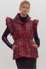 Holly Plaid Puffer Vest