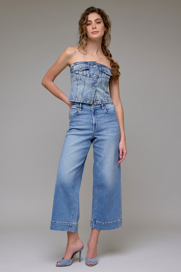 Nori High Rise Wide Leg Crop Jean