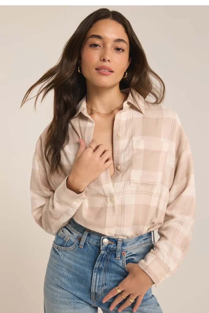 River Plaid Button Up Top by Z Supply