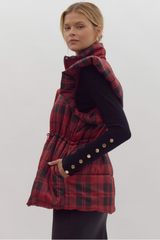 Holly Plaid Puffer Vest