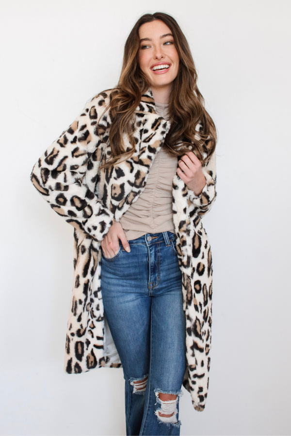 Simone Luxe Leopard Coat