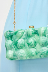 Waverly Acrylic Clutch in Green