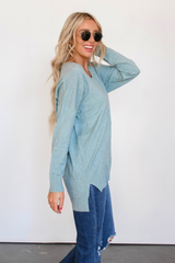 Dreamer Sweater In Heather Mint