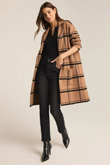 My Soft Side Plaid Coat By Z Supply