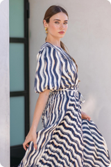 Noelle Wavy Print Maxi Skirt