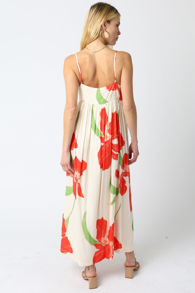 Cecilia Floral Print Maxi Dress