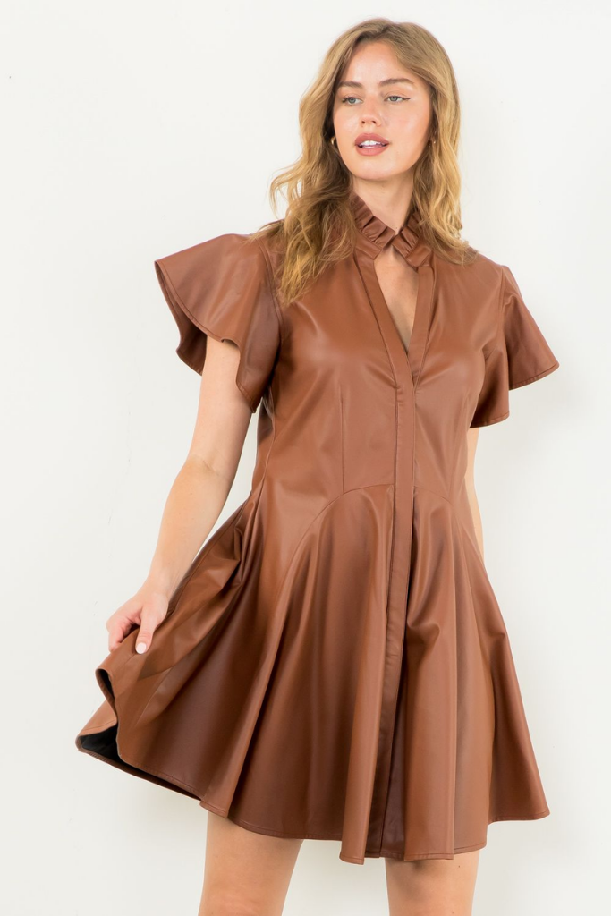 Gianna Vegan Leather Dress