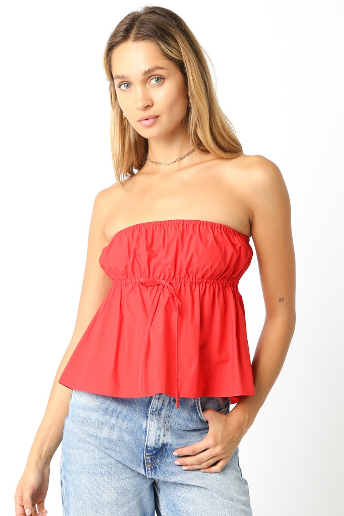 Constance Strapless Babydoll Top
