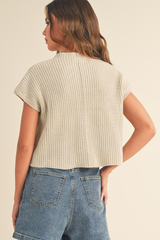 Ellie Sweater Tank in Stone