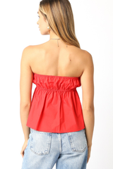 Constance Strapless Babydoll Top