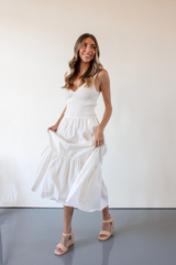 Dara Maxi Dress in Off White