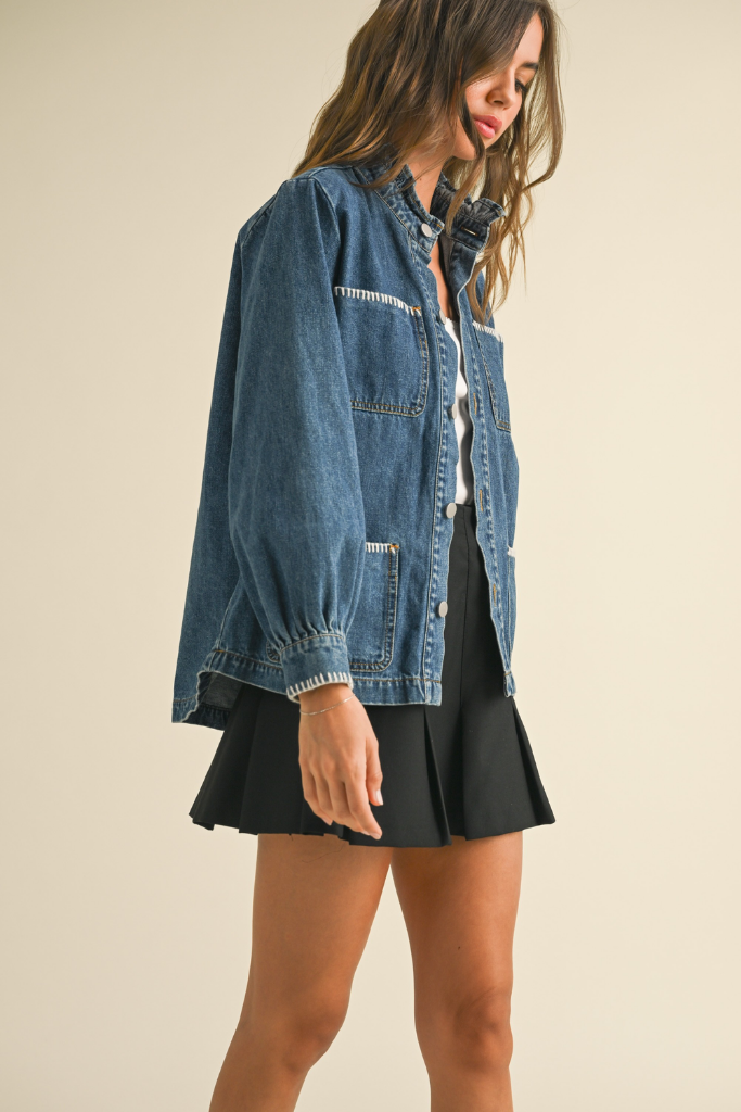August Whipstitch Denim Jacket