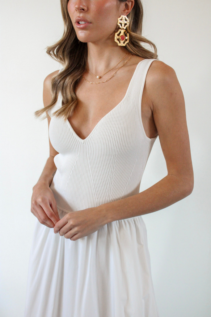 Dara Maxi Dress in Off White