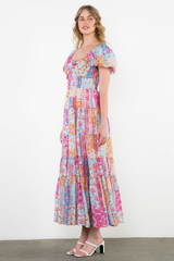 Julia Patchwork Maxi Dress