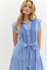 Suzanne Sleeveless Midi Dress in Chambray