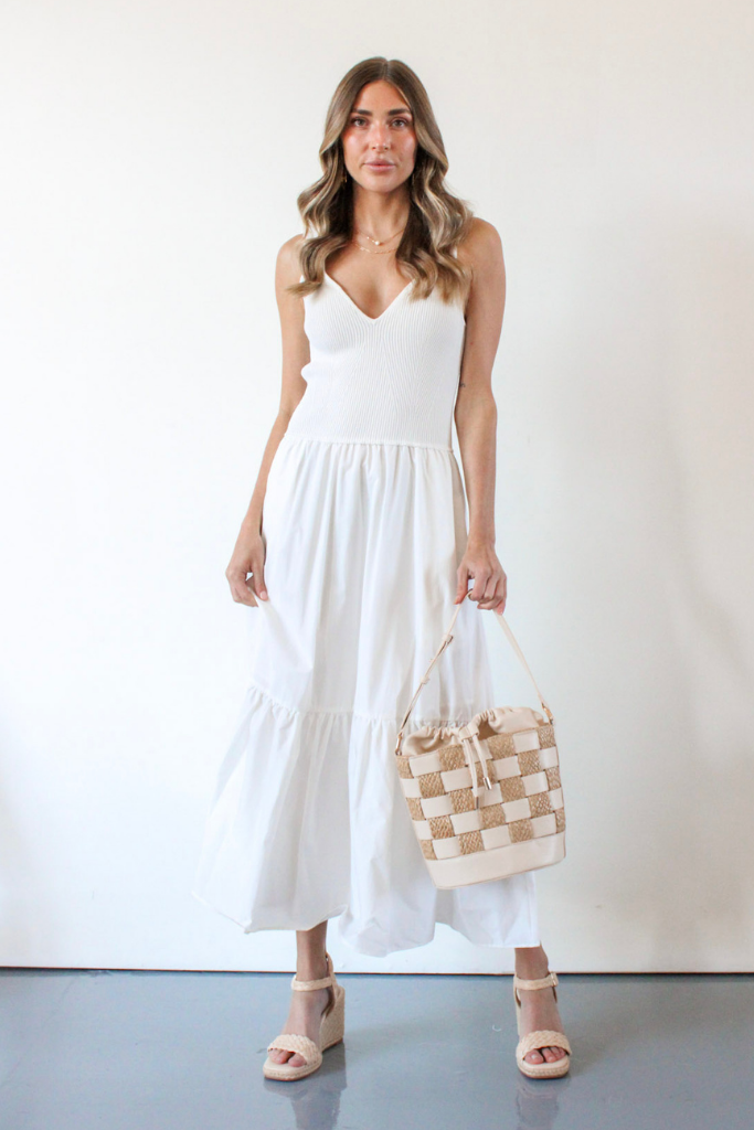 Dara Maxi Dress in Off White