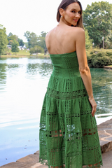 Safe Haven Midi Dress in Vine Green