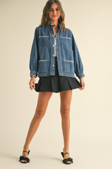 August Whipstitch Denim Jacket