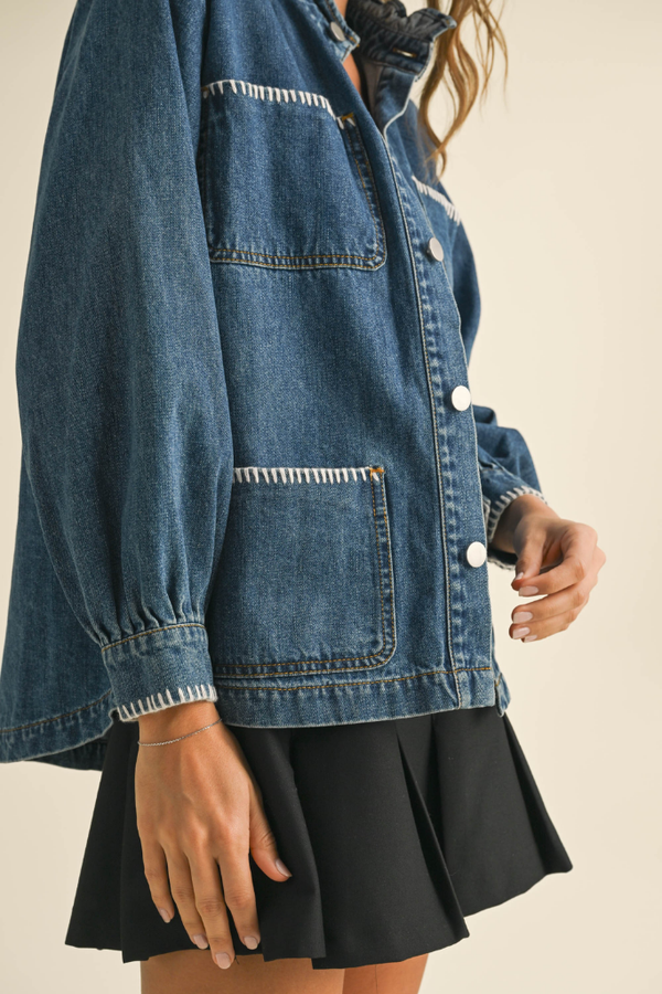August Whipstitch Denim Jacket