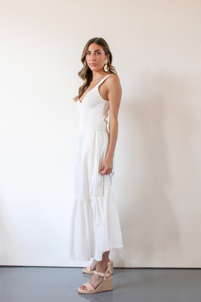 Dara Maxi Dress in Off White