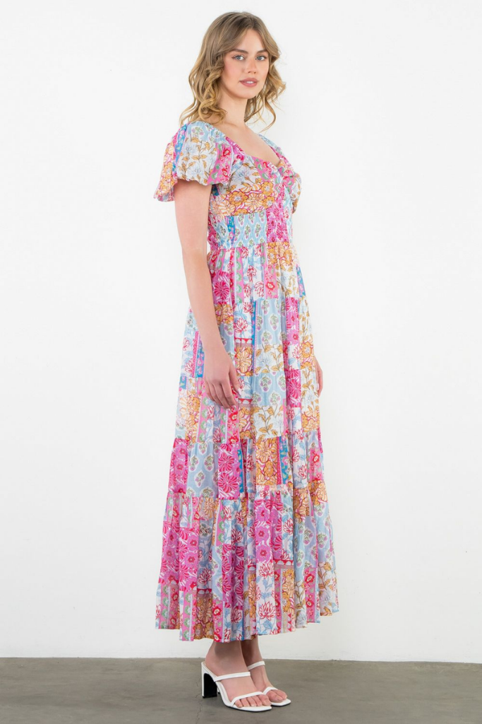 Julia Patchwork Maxi Dress