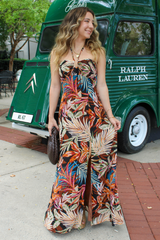 Amber Waves Halter Maxi Dress