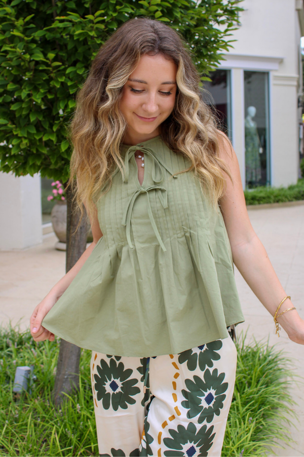 Dog Days Are Over Tank In Olive