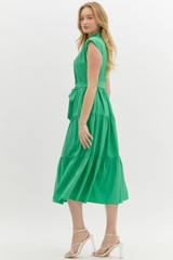 Suzanne Sleeveless Midi Dress in Green