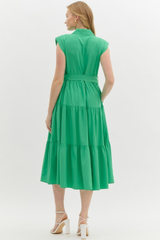 Suzanne Sleeveless Midi Dress in Green