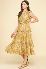 Charlotte Ruffle Tiered Midi Dress