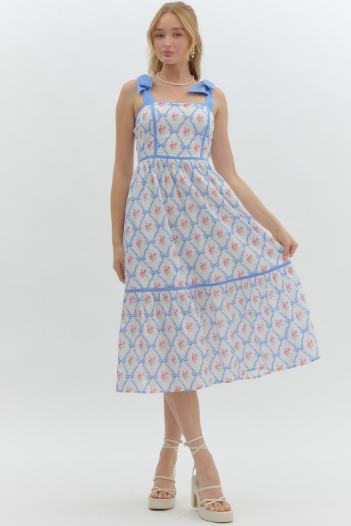 Francesca Bow Midi Dress