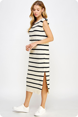 Alana Sleeveless Stripe Midi Dress