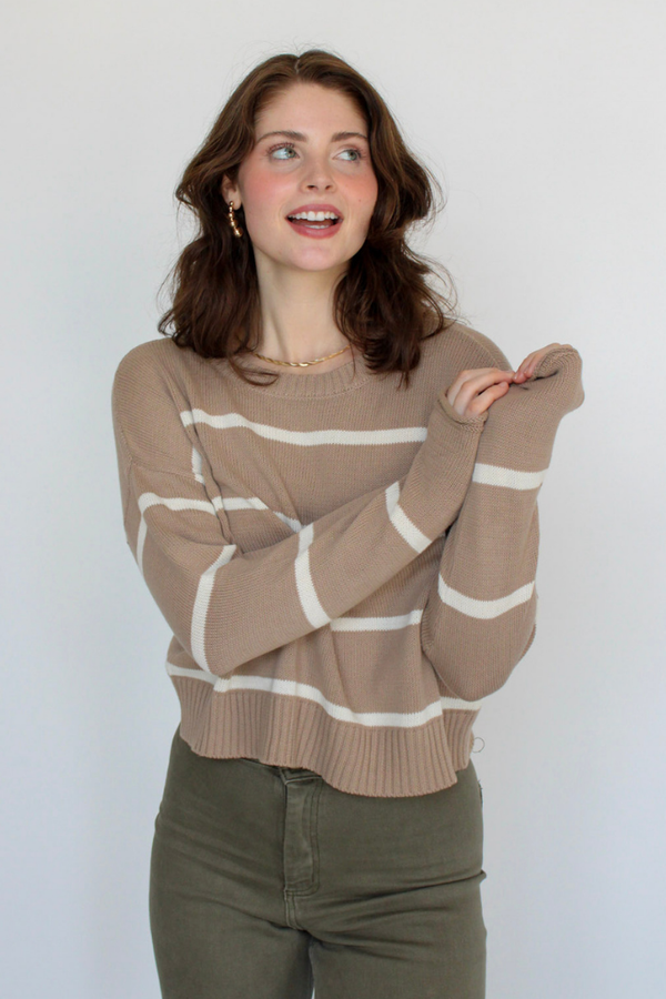 Cocoa And Chill Striped Sweater By Z Supply