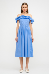 Laura Off The Shoulder Ruffle Midi Dress