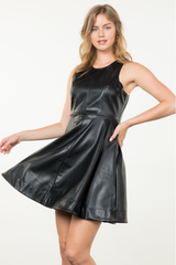 Isla Sleeveless Vegan Leather Dress