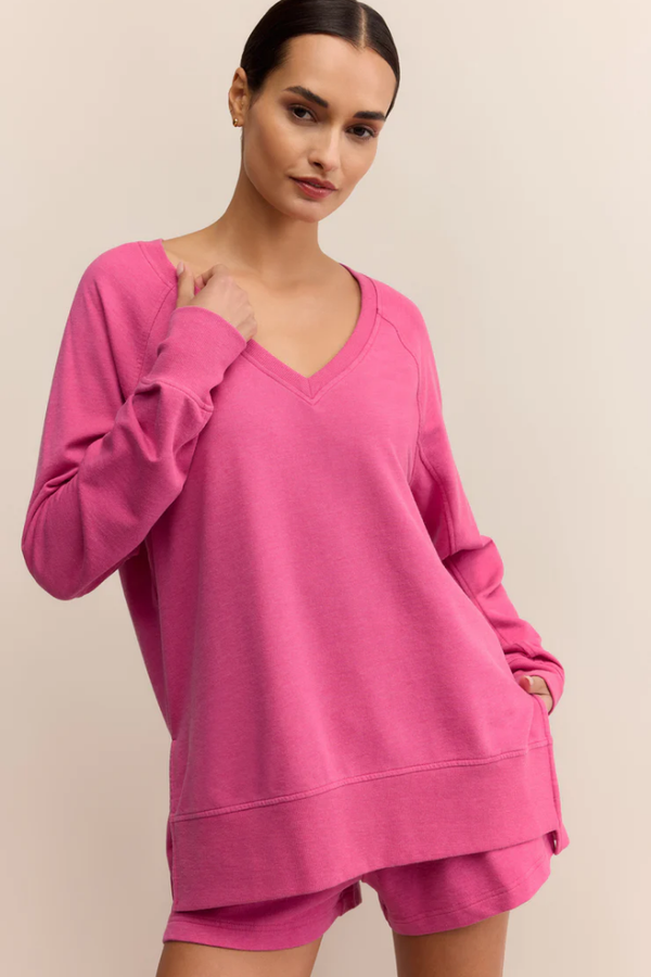 Modern V Neck Weekender in Island Pink by Z Supply