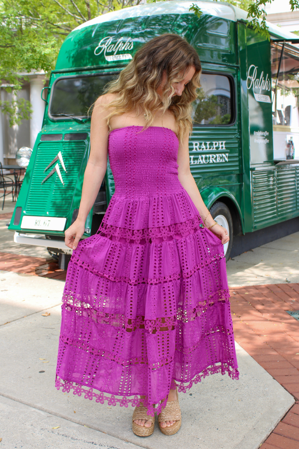 Safe Haven  Midi Dress In Violet