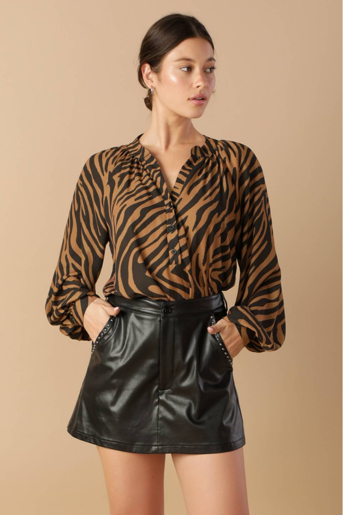 Addison Zebra Blouse