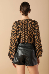 Addison Zebra Blouse