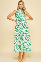 Luciana Daisy Tie Waist Maxi Dress