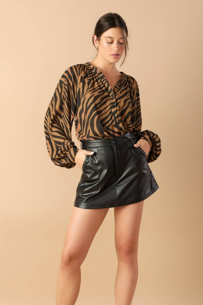 Addison Zebra Blouse