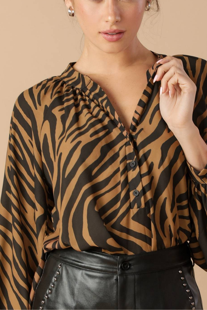 Addison Zebra Blouse