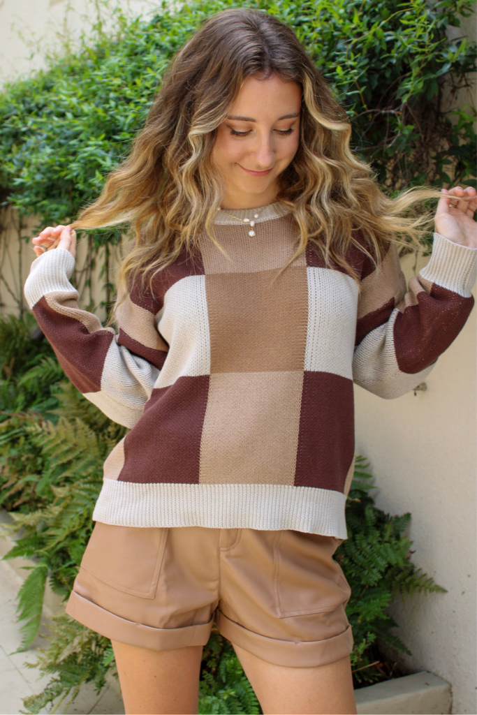 Cozy Season Color Block Sweater