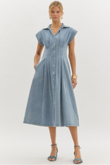 Stephanie Denim Midi Dress