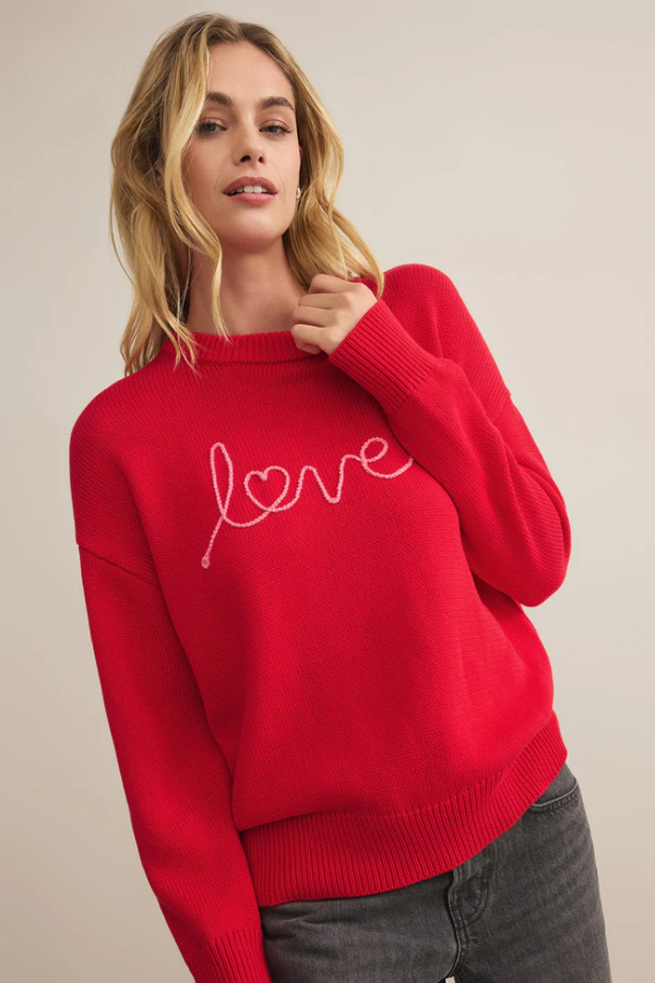 Love Notes Boyfriend Sweater by Z Supply